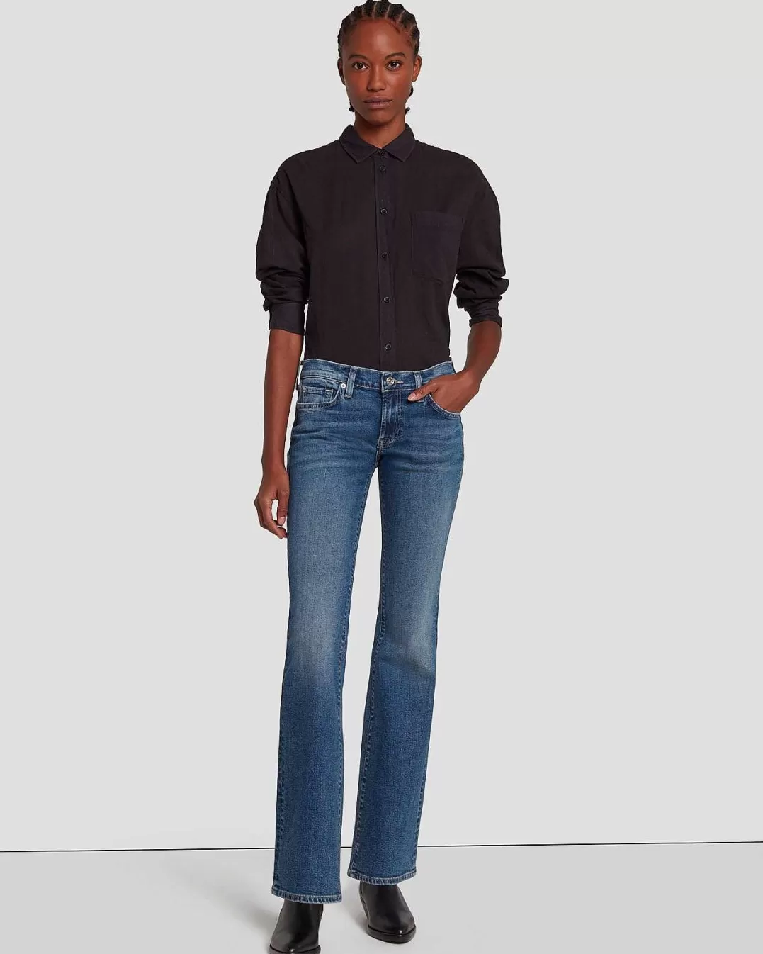 7 For All Mankind Jeans*Bootcut Original Dans New York Sombre