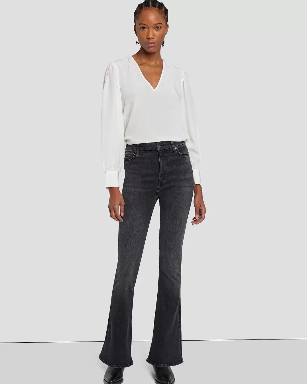 7 For All Mankind Jeans*Bottes Skinny Sans Filtre Sans Couture Cosmos