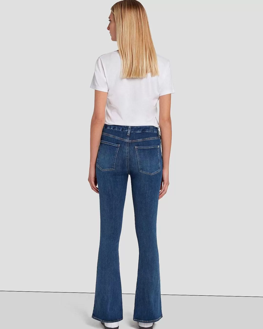 7 For All Mankind Jeans*Bottes Skinny Sans Filtre Sans Couture Etoile Bleue