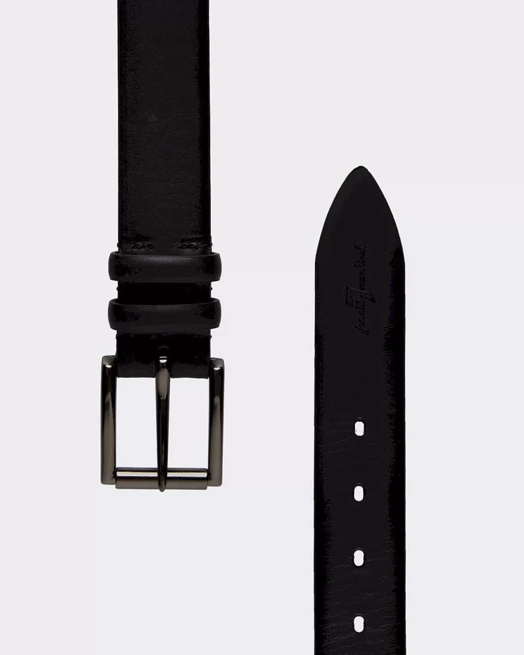 7 For All Mankind *Ceinture En Cuir Classique Noir