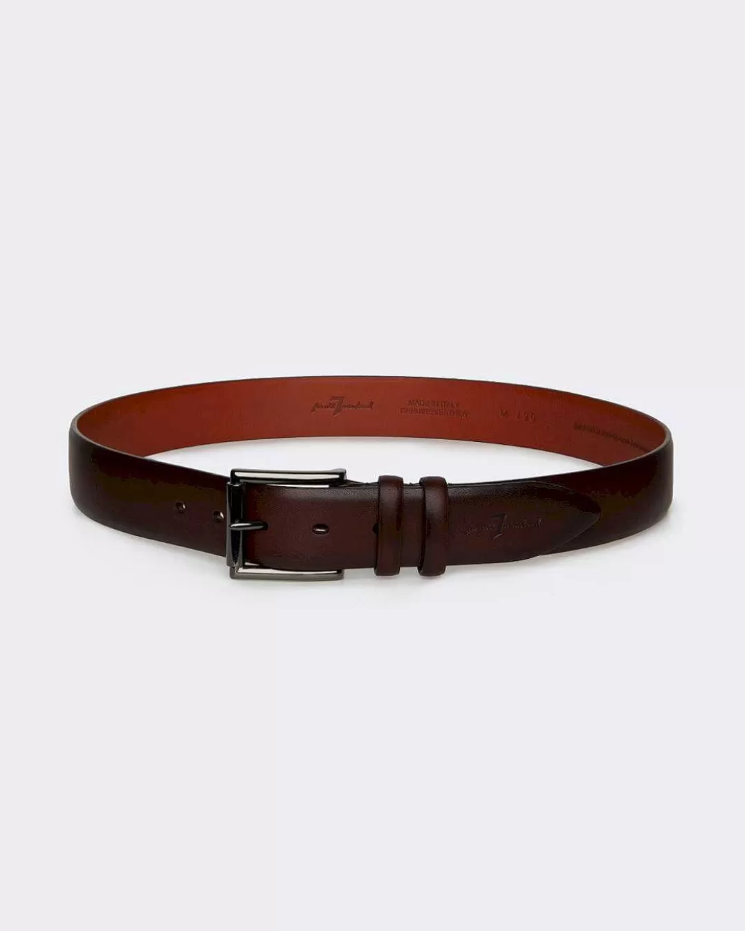 7 For All Mankind *Ceinture En Cuir Classique Brun