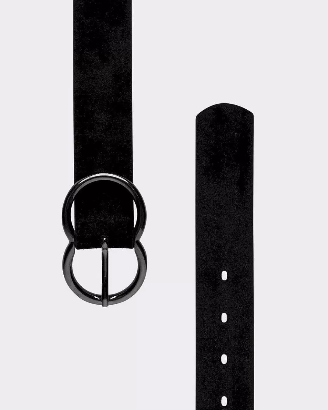 7 For All Mankind *Ceinture En Daim Infinity Noir