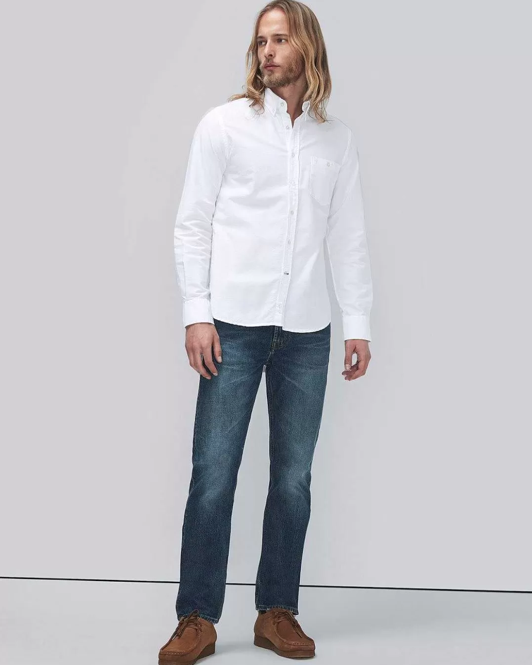 7 For All Mankind Chemises*Chemise Oxford En Blanc