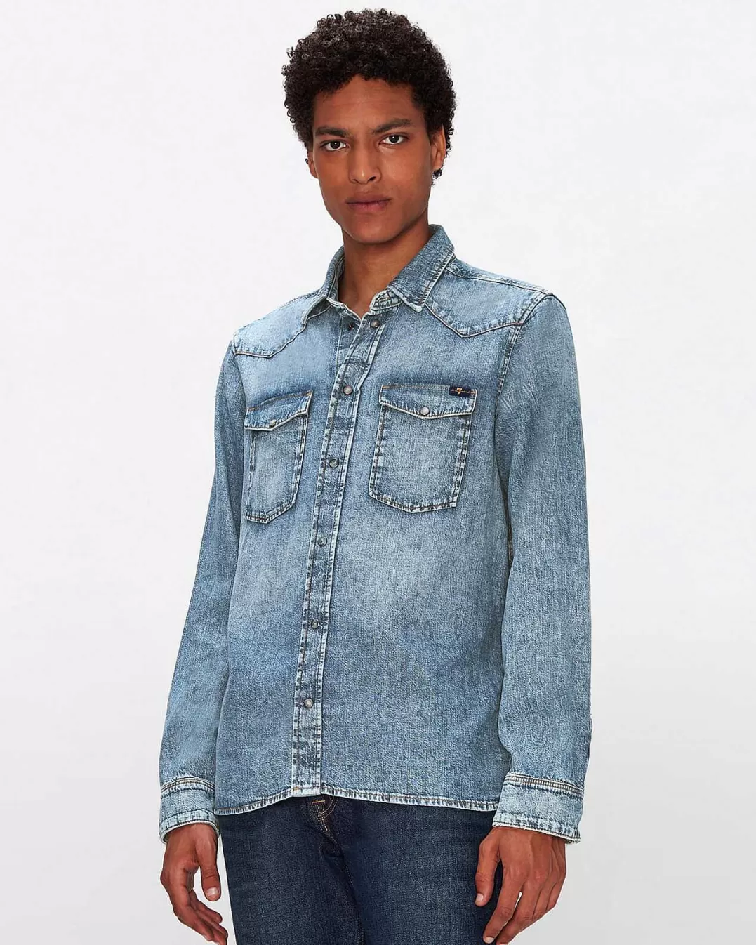 7 For All Mankind Jeans*Chemise Western En Cascade