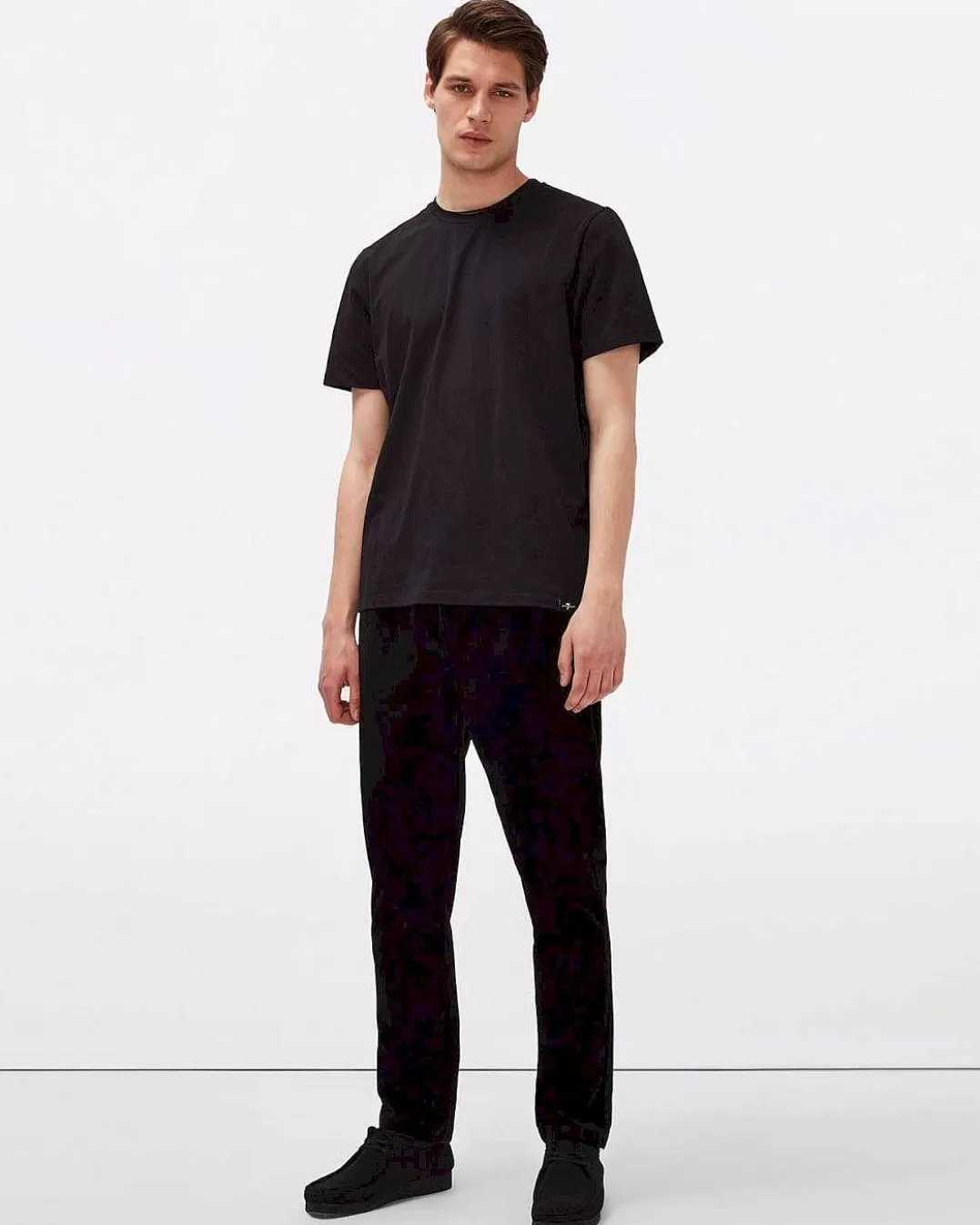 7 For All Mankind Shorts Et Pantalons*Chino De Jogging En Serge Chaud Noir