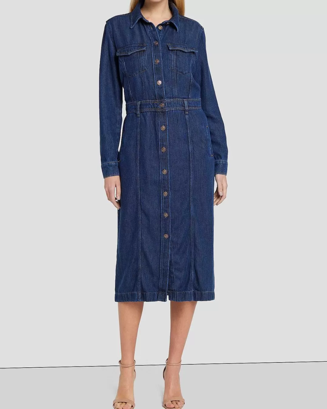 7 For All Mankind Jeans*Denim Lustre Luxe Robe En Coquelicot