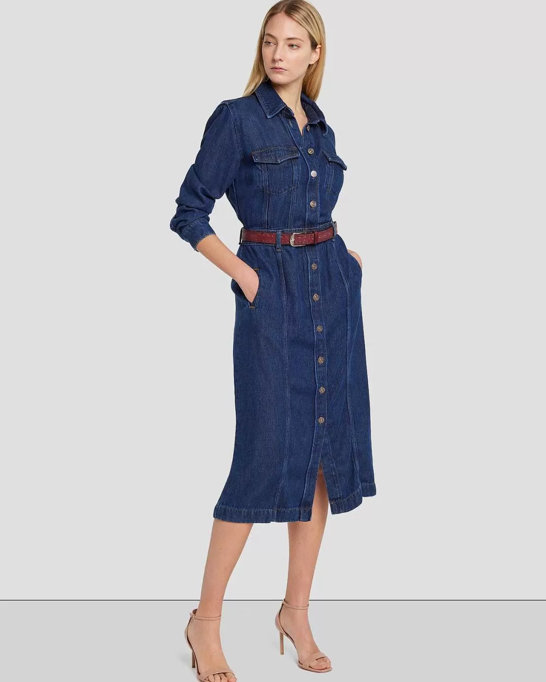 7 For All Mankind Jeans*Denim Lustre Luxe Robe En Coquelicot