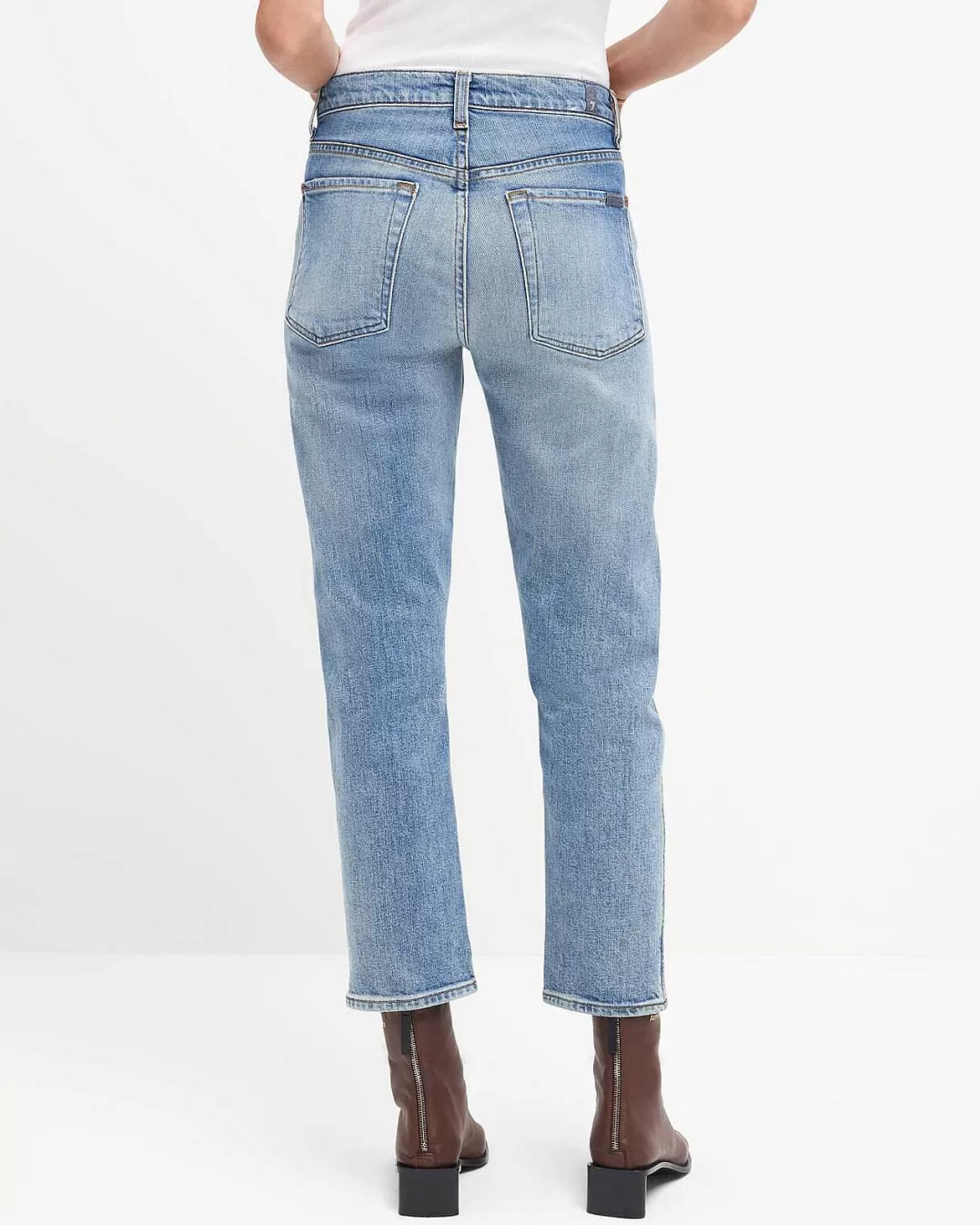 7 For All Mankind Jeans*Easy Slim Avec Broderie Florale Ventura