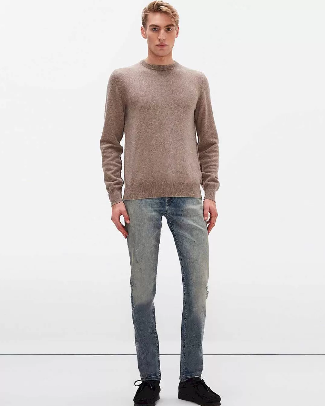 7 For All Mankind Chandails*Equipage En Cachemire Taupe