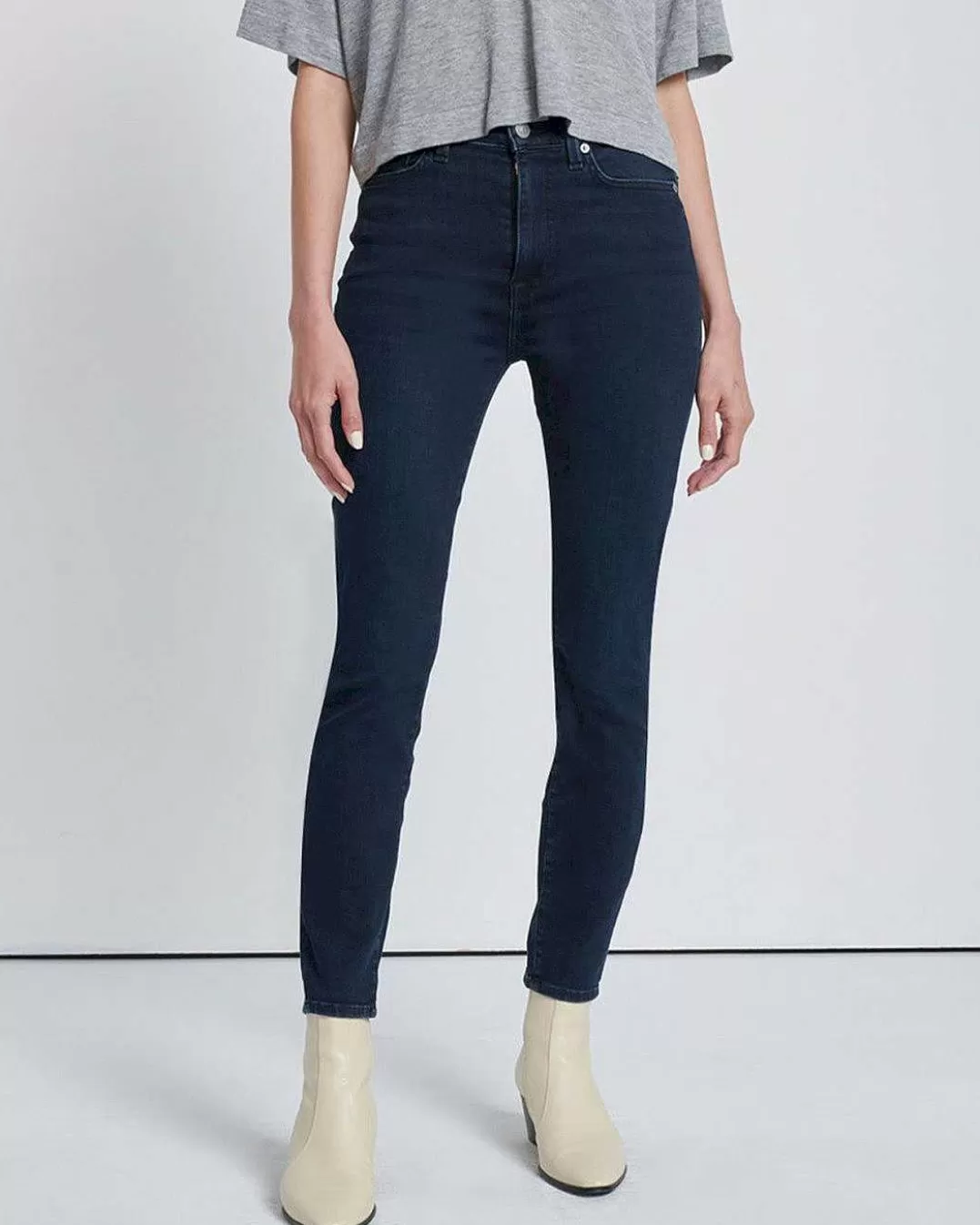 7 For All Mankind Jeans*Jean Skinny Taille Haute A La Cheville Serene