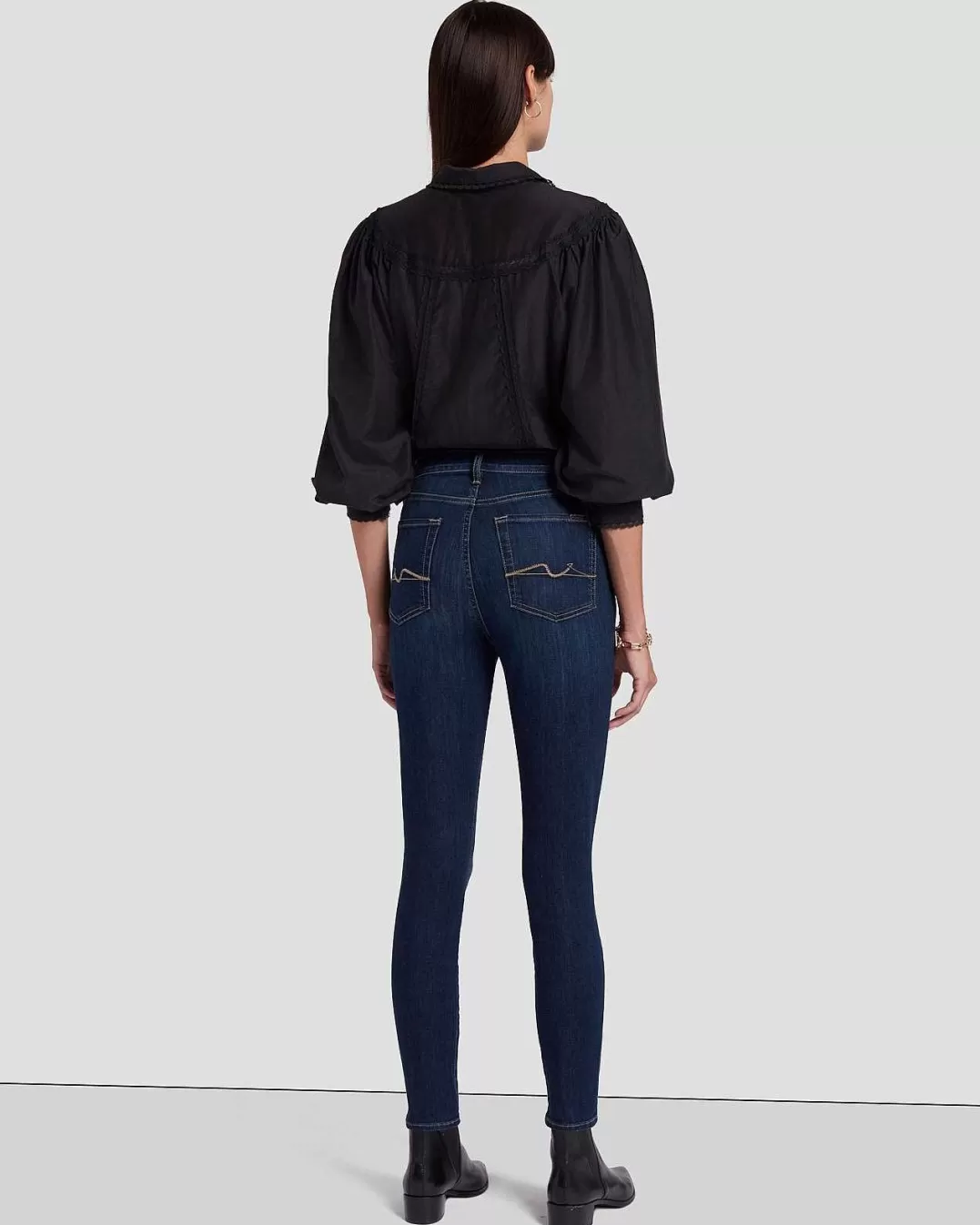 7 For All Mankind Jeans*Jean Skinny Taille Haute A La Cheville Diane