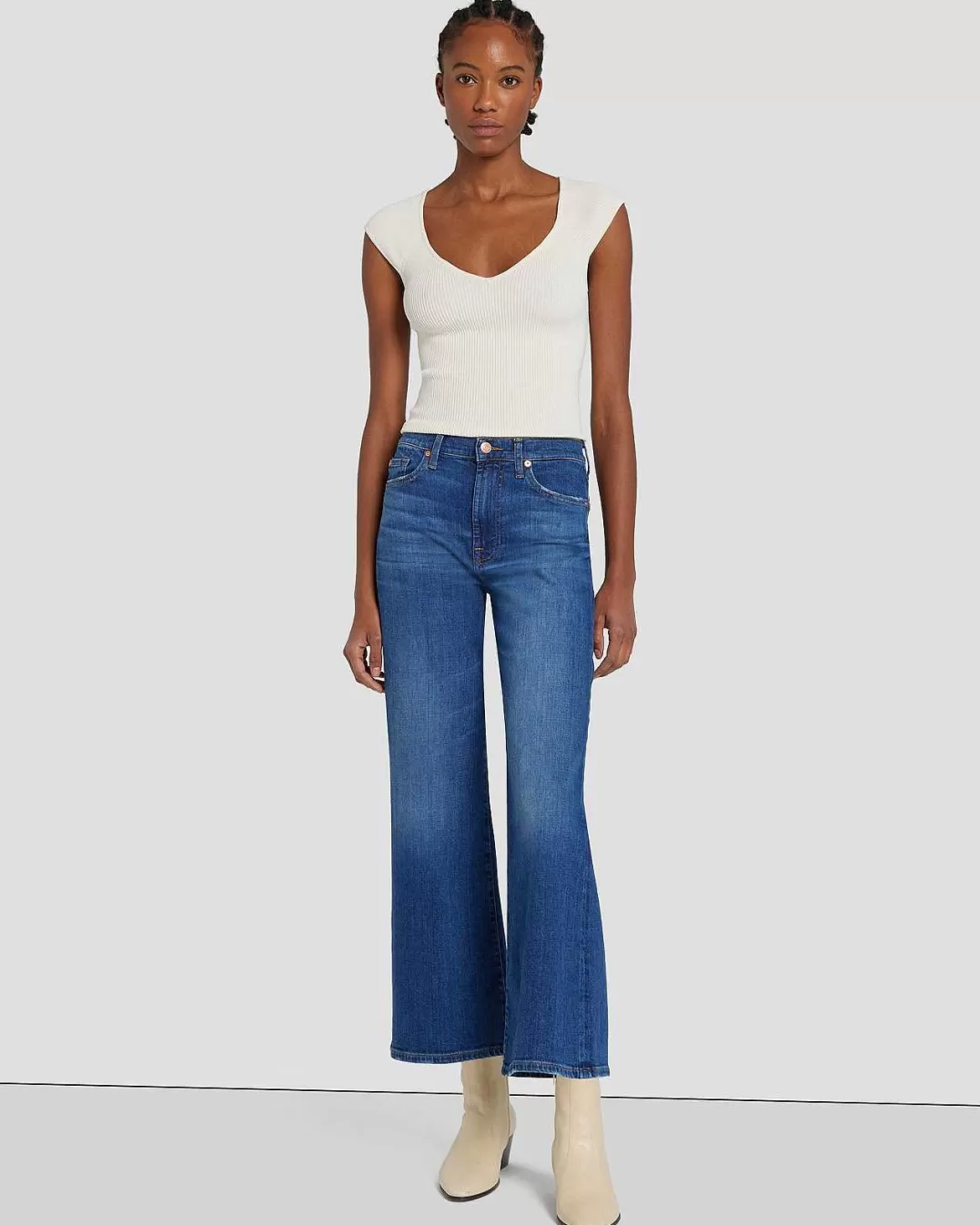 7 For All Mankind Jeans*Jo In Court Slim Illusion Ligne Haute