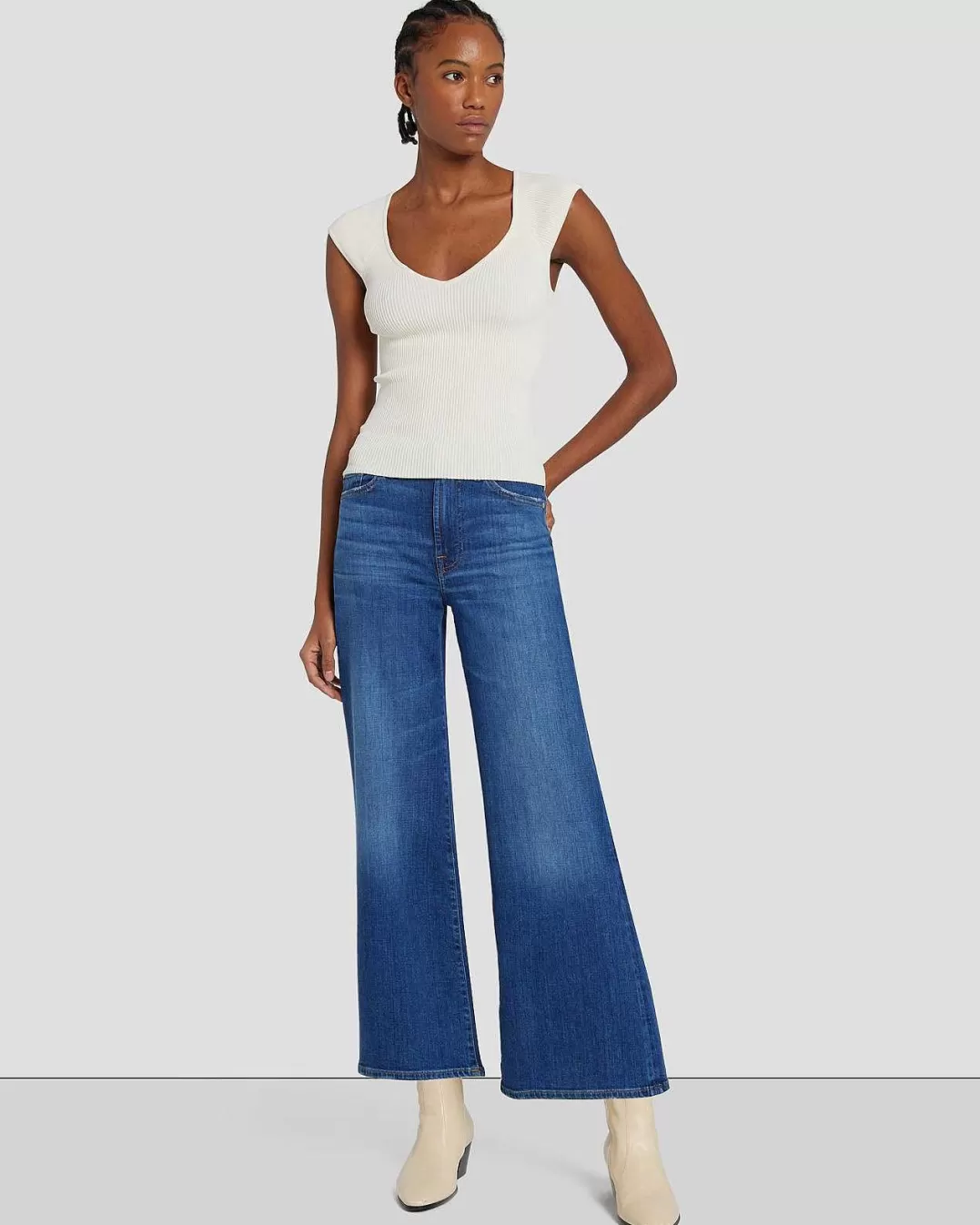 7 For All Mankind Jeans*Jo In Court Slim Illusion Ligne Haute