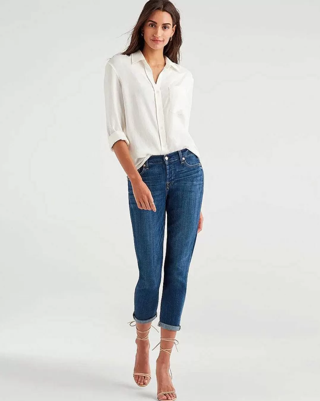 7 For All Mankind Jeans*Josephine Dans Vanite En Serge Casse