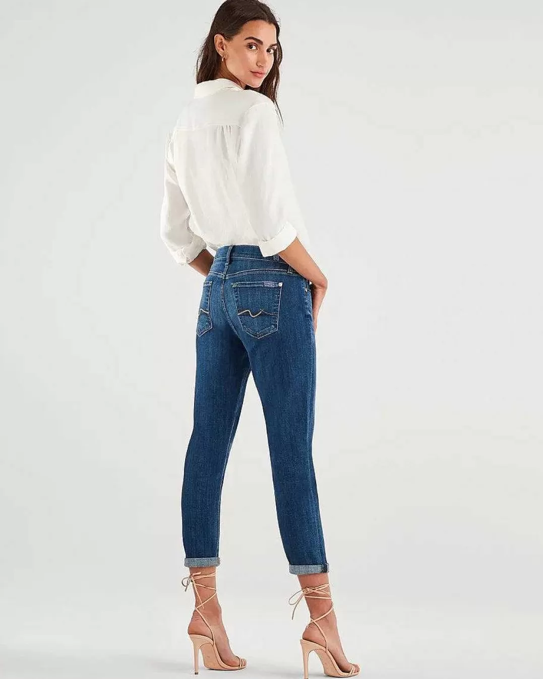 7 For All Mankind Jeans*Josephine Dans Vanite En Serge Casse