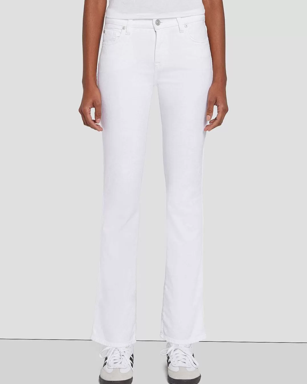 7 For All Mankind Jeans*Kimmie Recadree Directement Blanc Propre