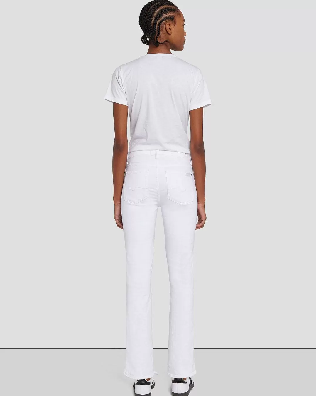 7 For All Mankind Jeans*Kimmie Recadree Directement Blanc Propre