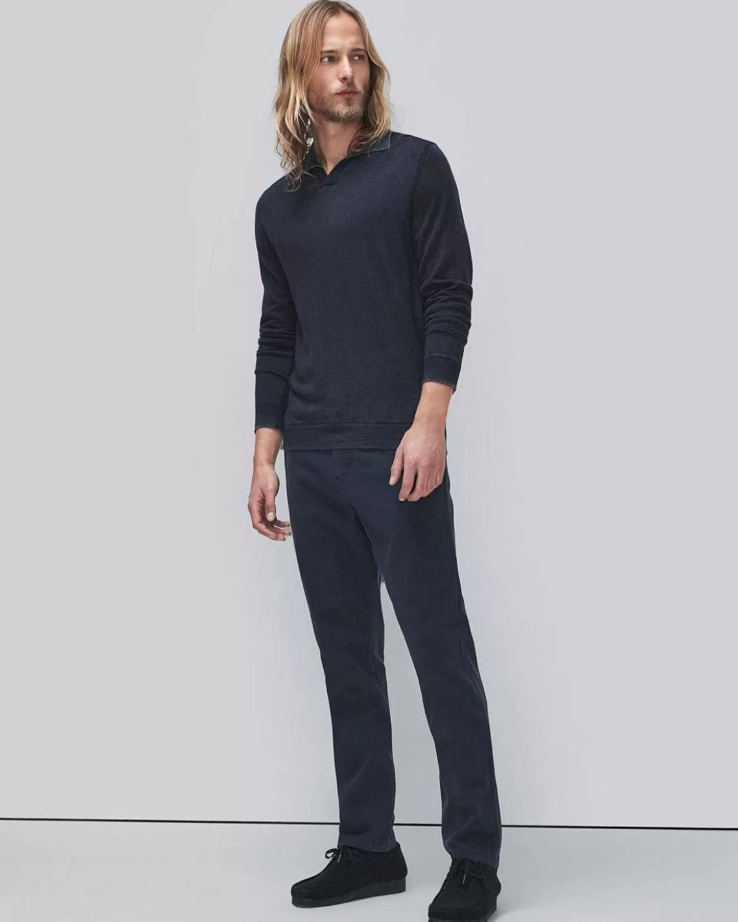 7 For All Mankind Jeans*Luxe Performance - Slimmy - Chino Fusele Satin Marine