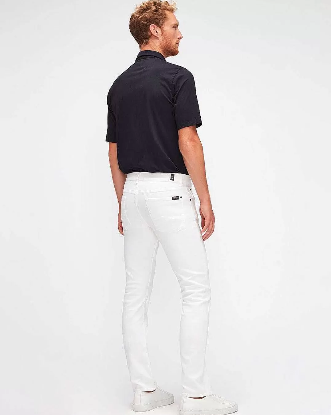 7 For All Mankind Jeans*Luxe Performance Slimmy Clean Pocket In Blanc