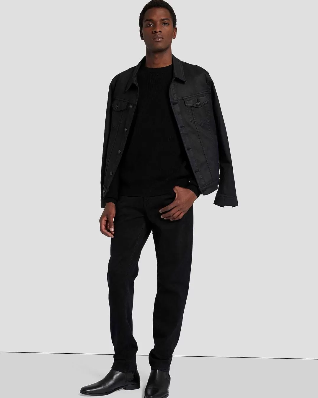 7 For All Mankind Chandails*Pull Luxe Performance Plus Noir