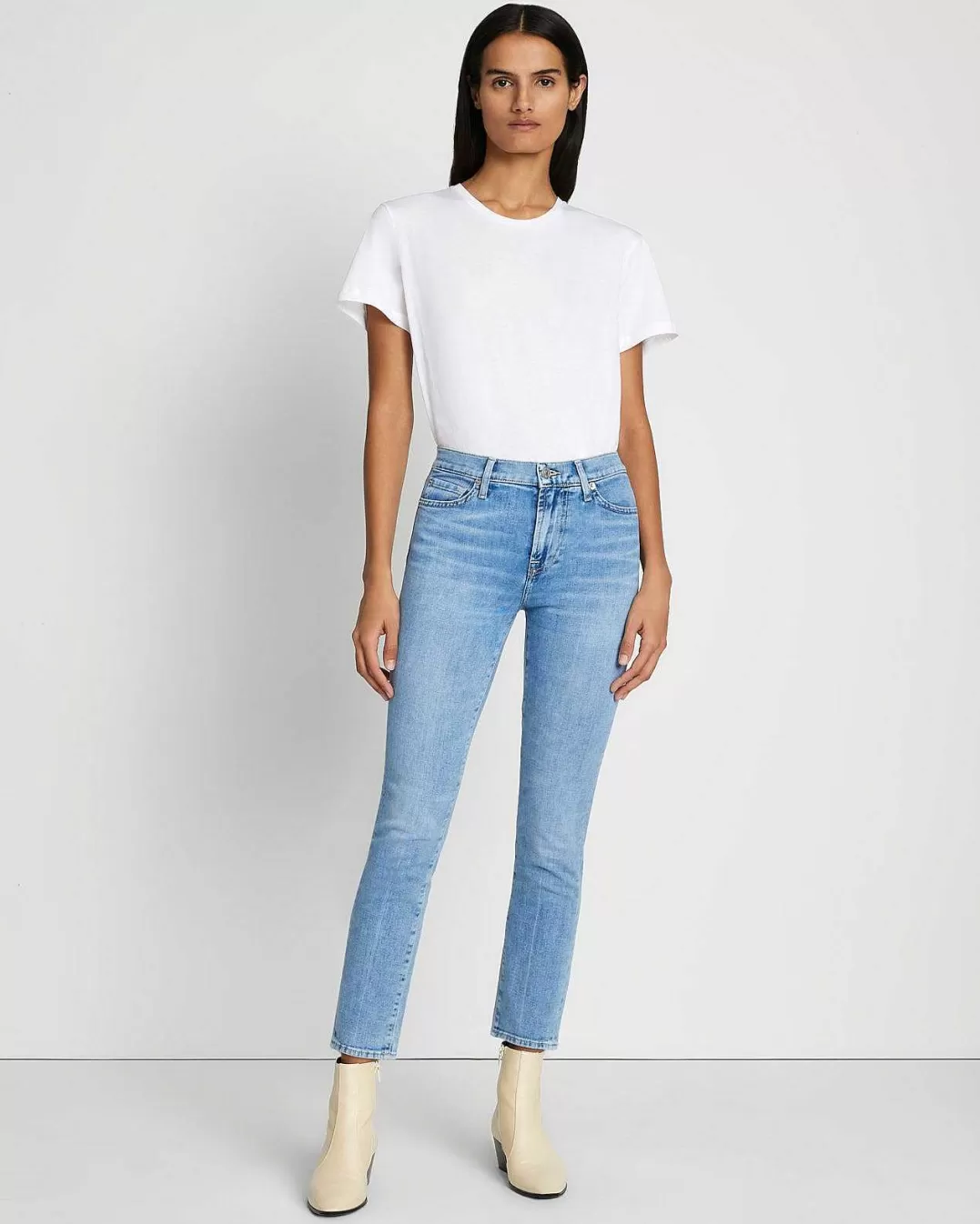 7 For All Mankind Jeans*Roxanne, Main Gauche, Cheville Bailly