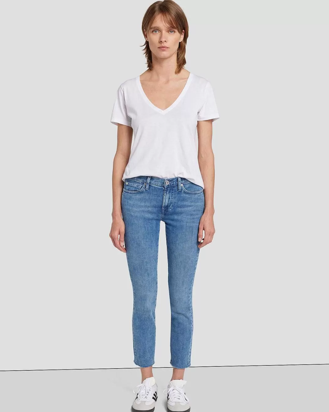 7 For All Mankind Jeans*Roxanne, Main Gauche, Cheville Vive