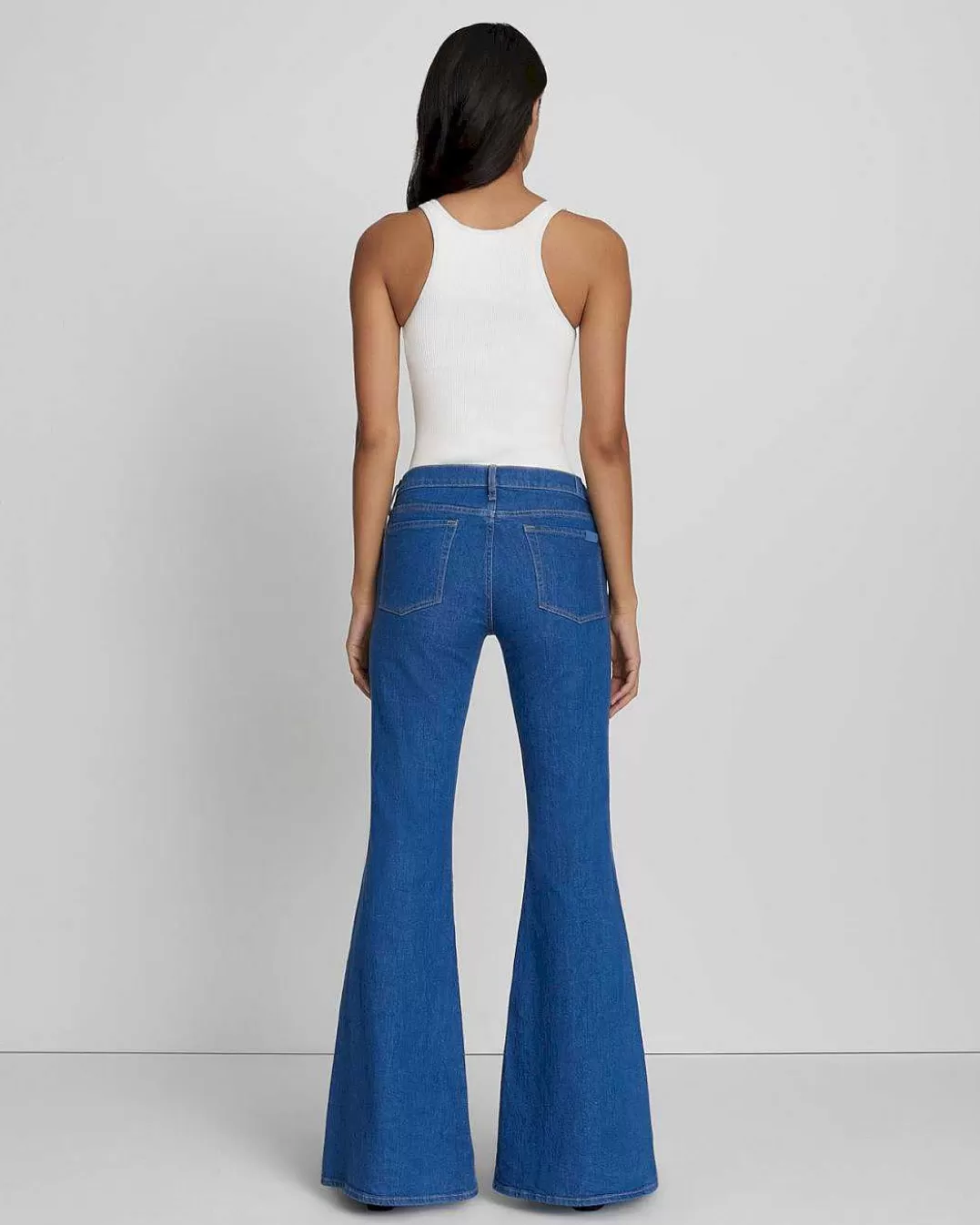 7 For All Mankind Jeans*Sans Filtre, Taille Basse, Entree Evasee Bleu Vert