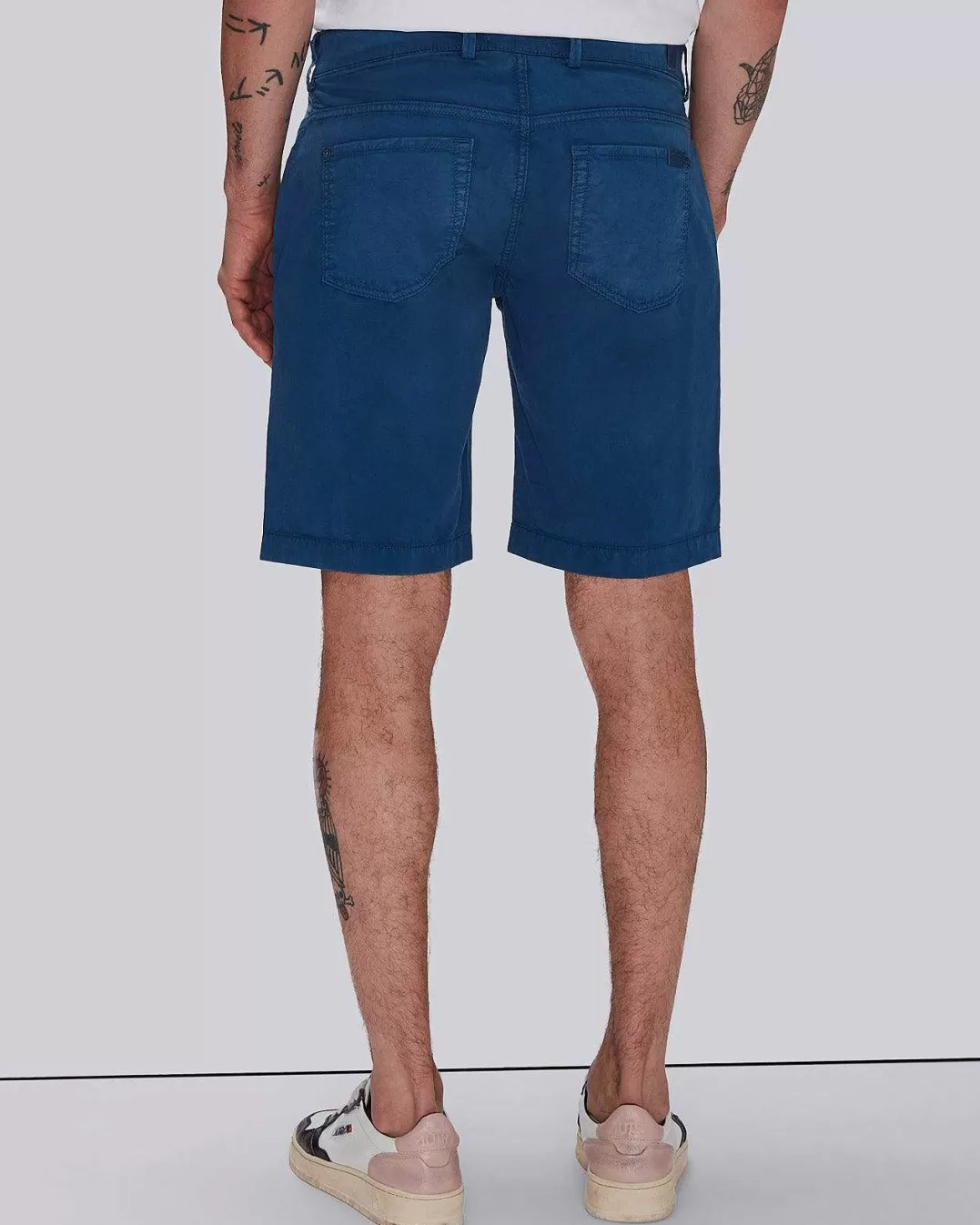 7 For All Mankind Shorts Et Pantalons*Short Chino En Serge Airweft Fond Marin