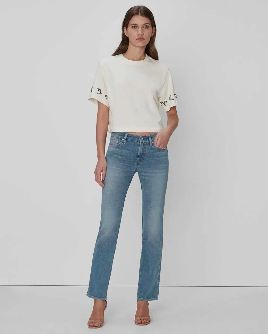 7 For All Mankind Jeans*Slim Illusion Kimmie Directement Dans Delphes