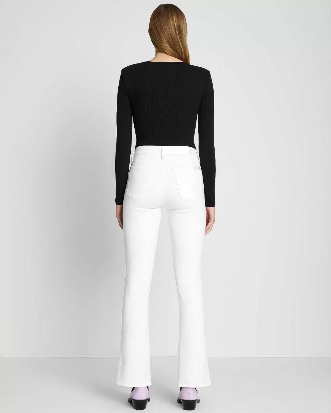 7 For All Mankind Jeans*Slim Illusion Kimmie Directement Dans Blanc