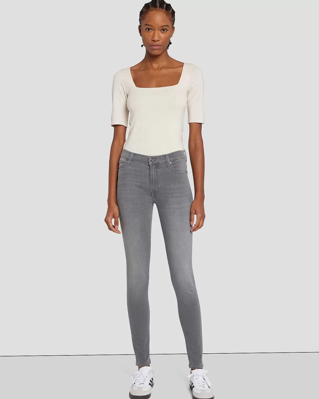 7 For All Mankind Jeans*Slim Illusion Skinny Luxe Taille Haute En Bonheur