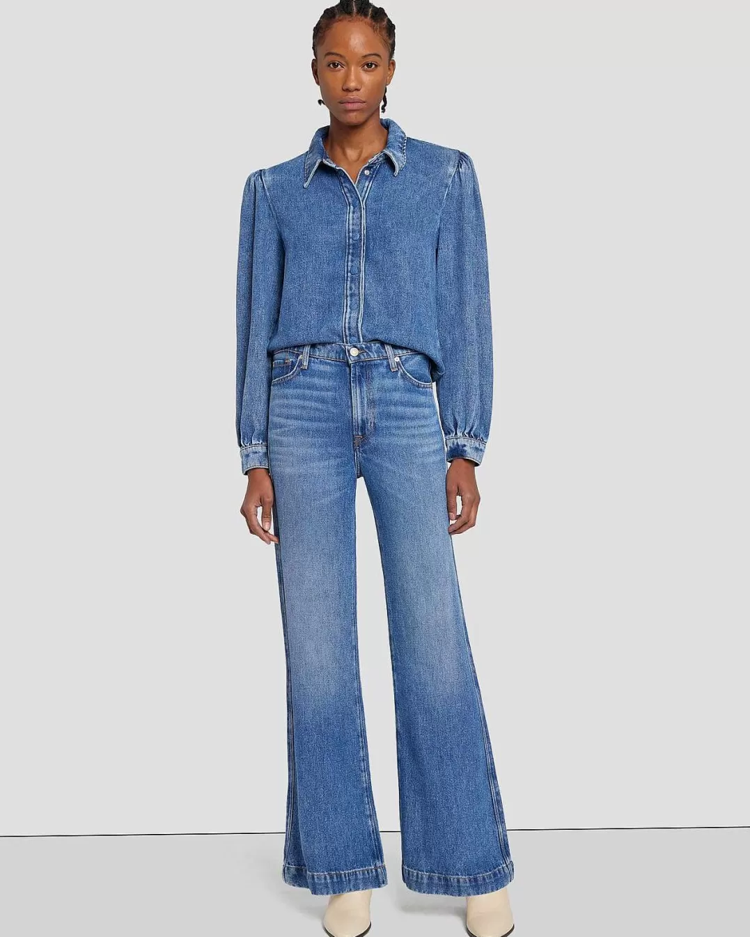 7 For All Mankind Jeans*Tailleur Denim Lustre Modern Dojo In Hemerocalle