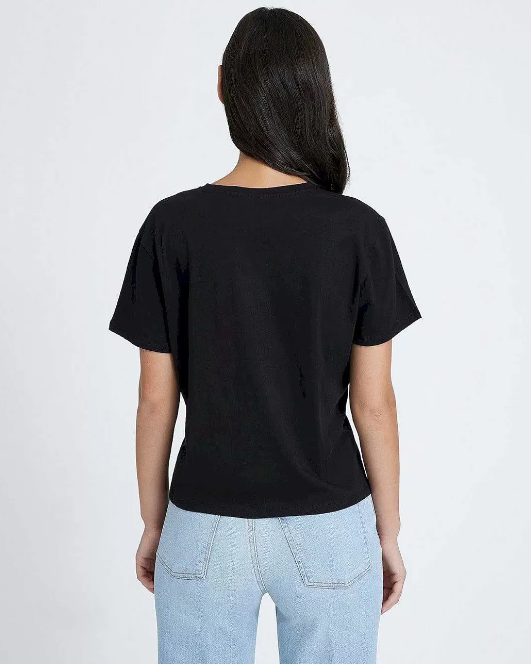 7 For All Mankind Hauts*T-Shirt A Col En V Noir