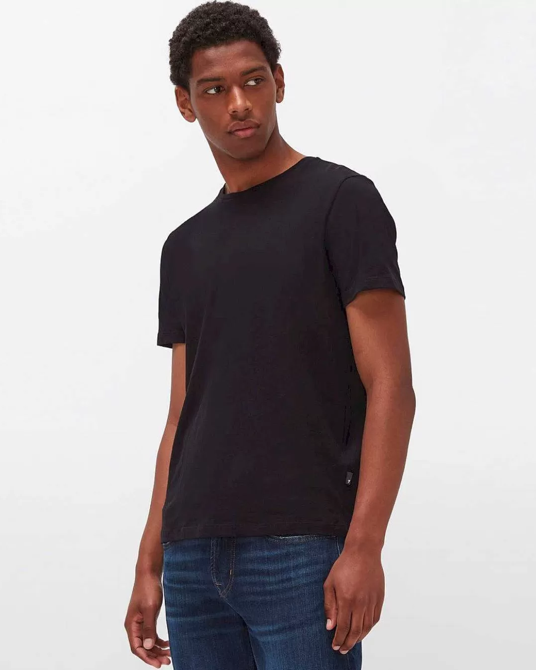 7 For All Mankind Chemises*T-Shirt En Cachemire Melange Noir