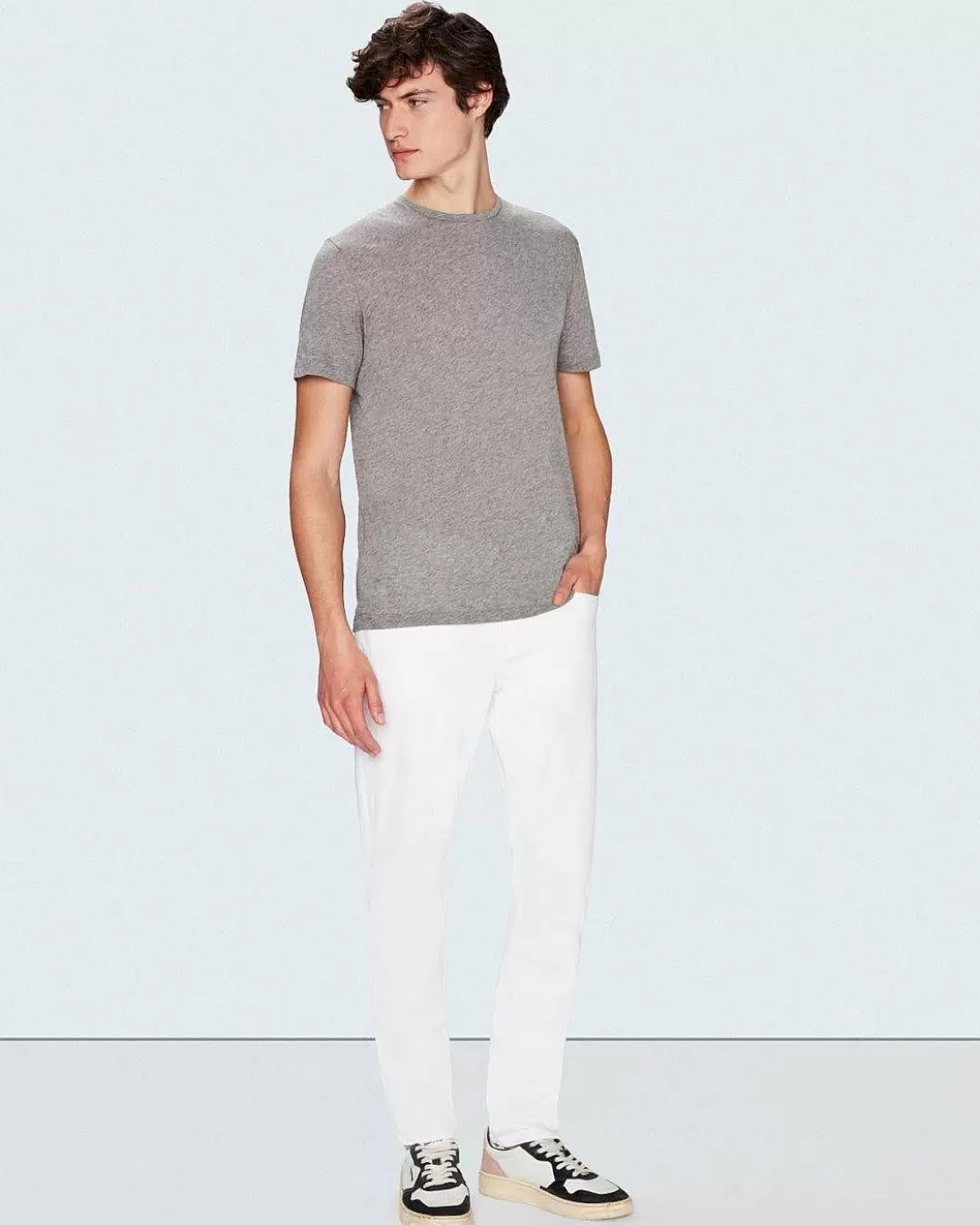 7 For All Mankind Chemises*T-Shirt En Cachemire Melange Gris Melange