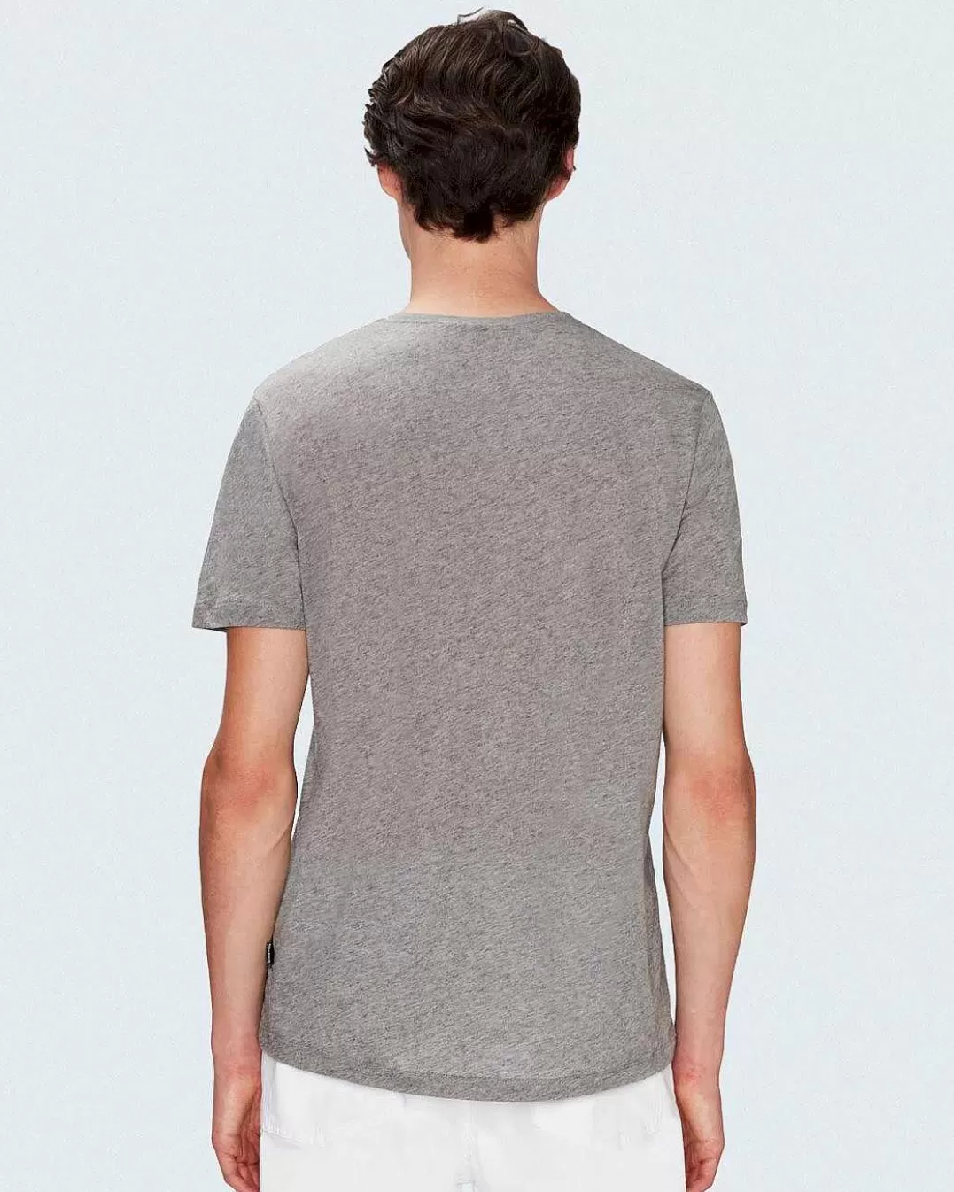 7 For All Mankind Chemises*T-Shirt En Cachemire Melange Gris Melange