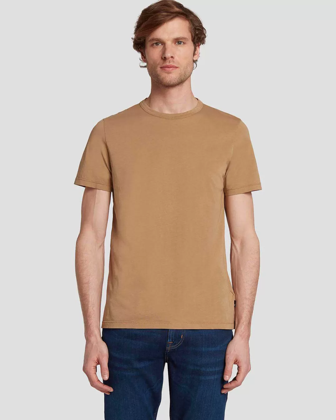 7 For All Mankind Chemises*T-Shirt En Coton Leger Lit De Riviere