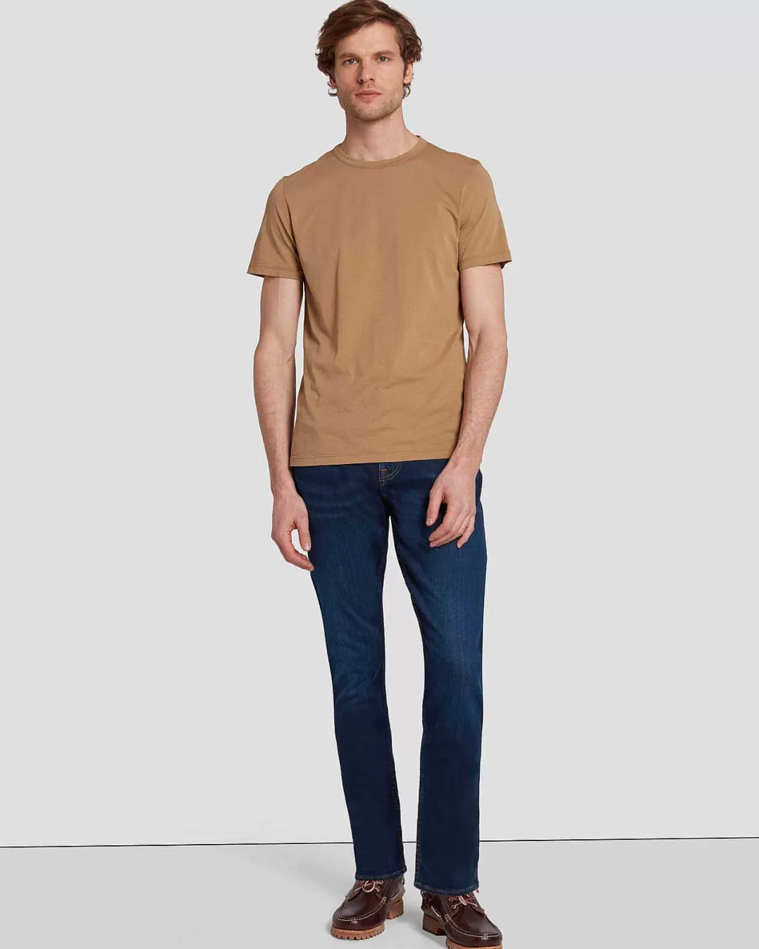 7 For All Mankind Chemises*T-Shirt En Coton Leger Lit De Riviere