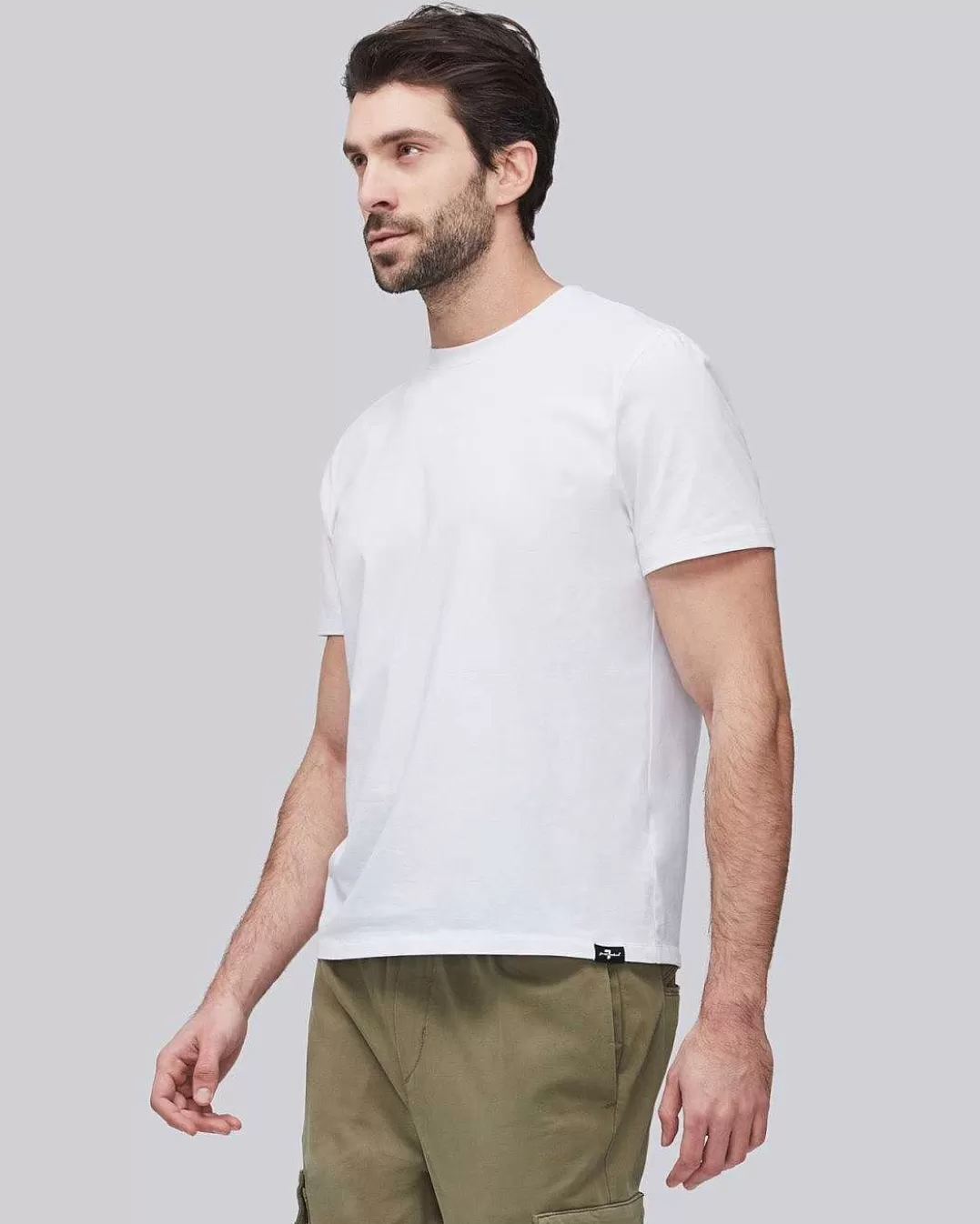 7 For All Mankind Chemises*T-Shirt Performance Luxe Blanc