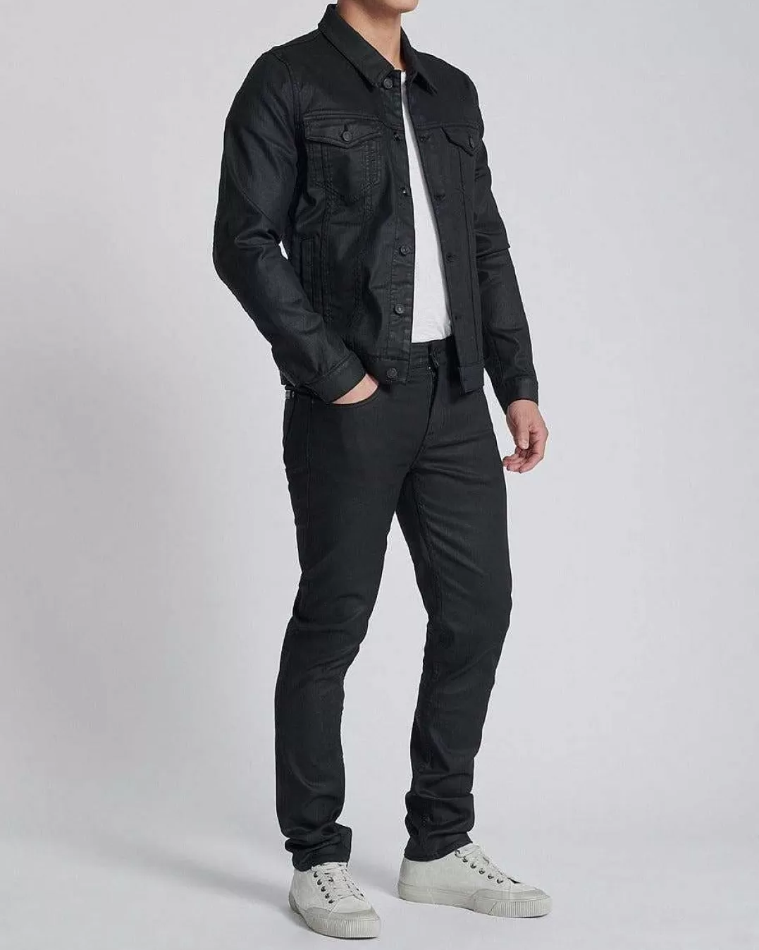 7 For All Mankind Jeans*Veste Camionneur Enduite Noir