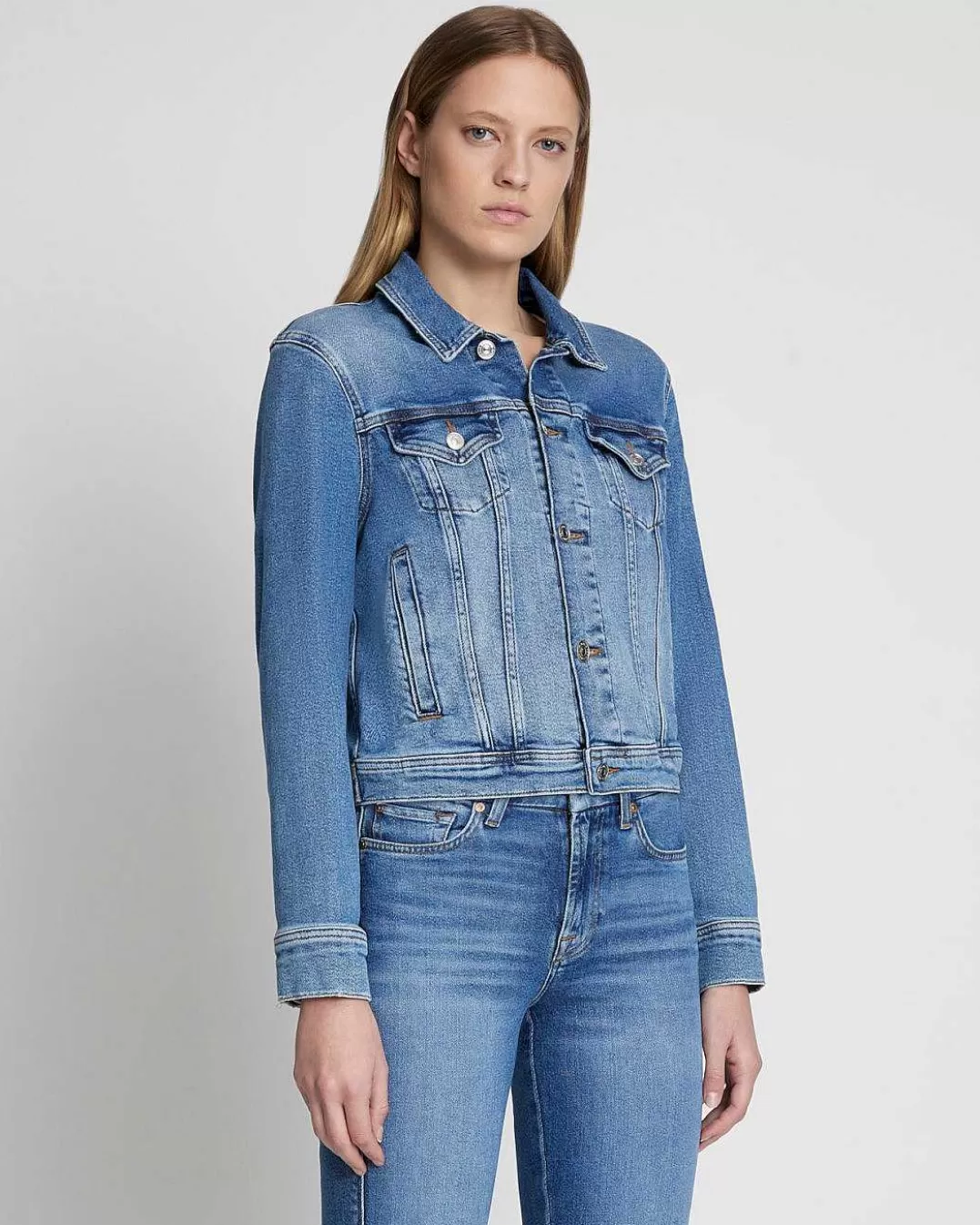 7 For All Mankind Jeans*Veste De Camionneur Classique Lyme