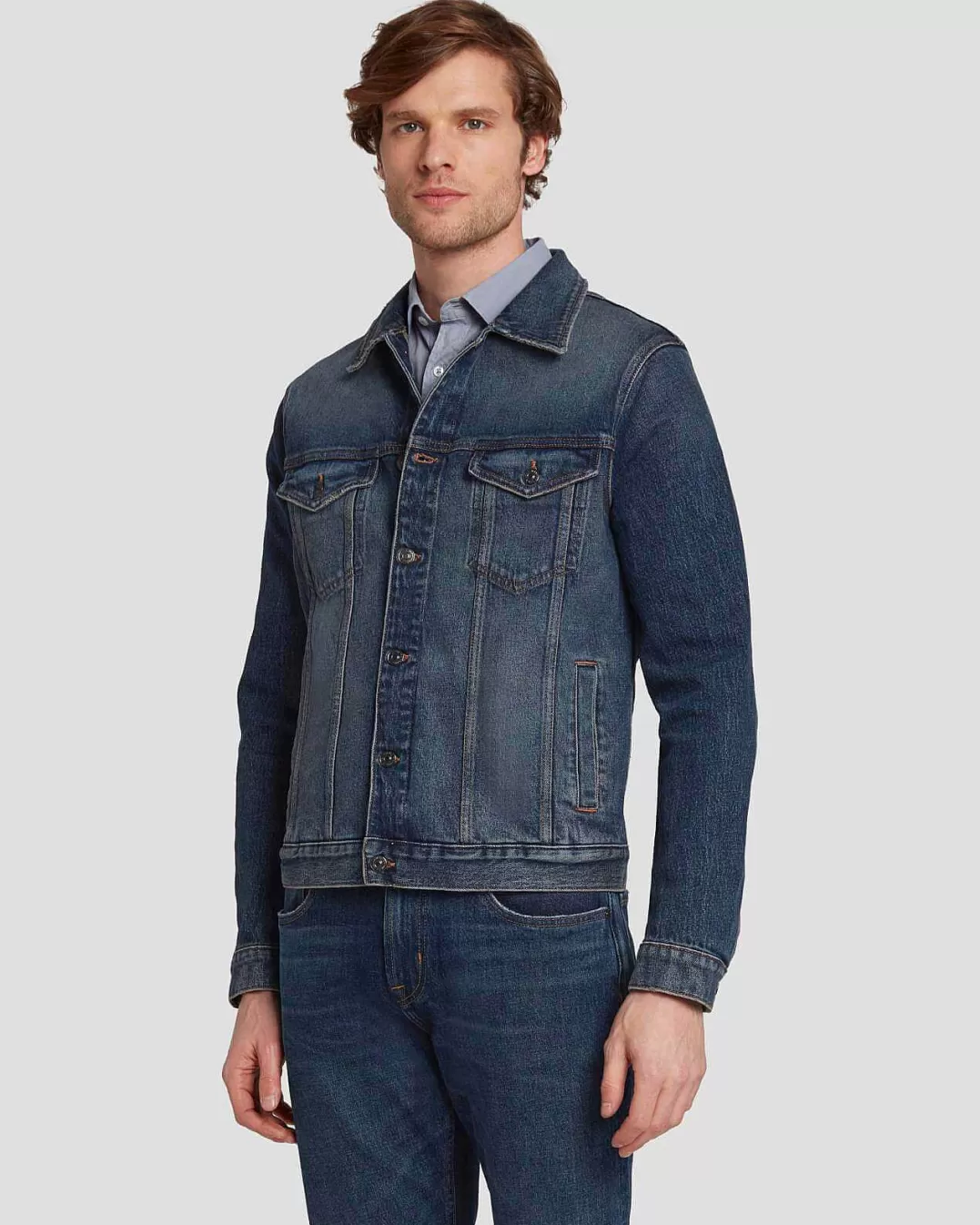 7 For All Mankind Jeans*Veste De Camionneur Parfaite Partir