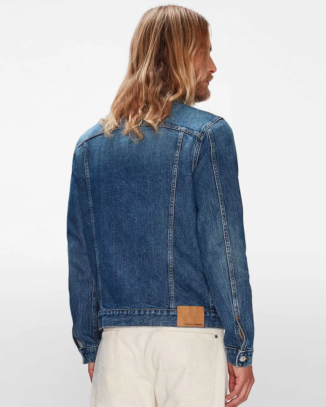 7 For All Mankind Jeans*Veste De Camionneur Parfaite Lagune